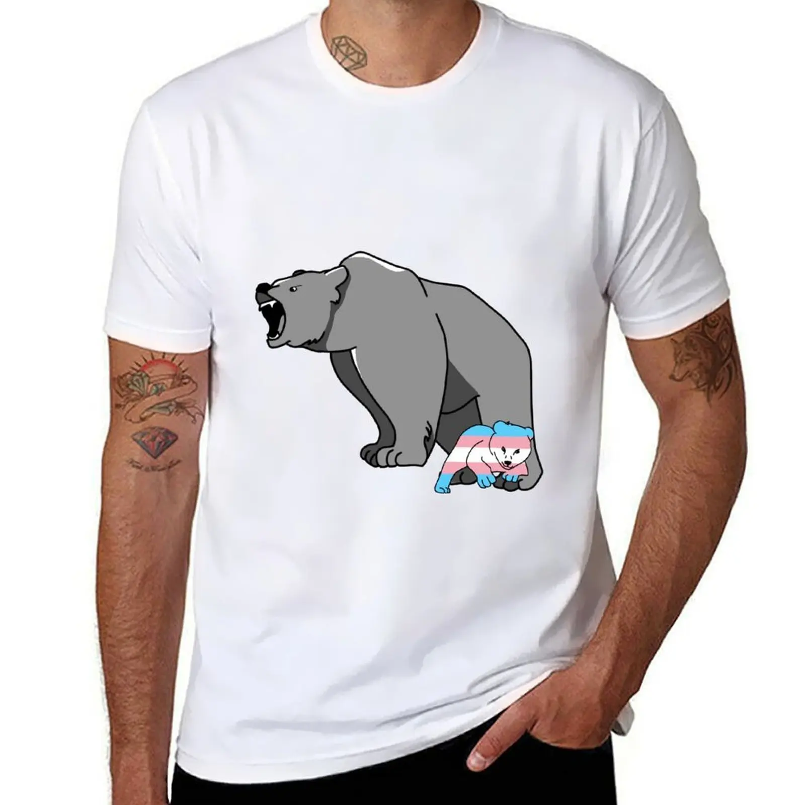 

Mama/Papa Bear LGBT Pride Variation 4 T-Shirt mens graphic t shirts t shirt man luxury T-Shirt
