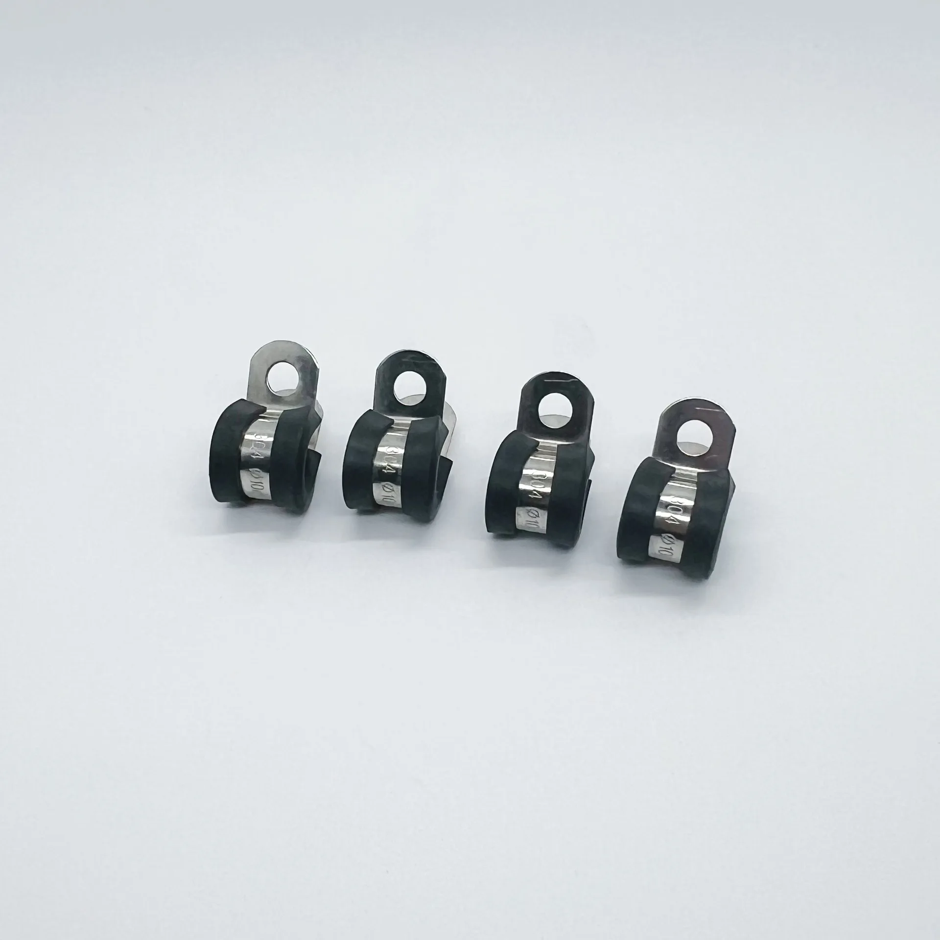 10Pcs Rubber Lined P Clips Wiring Hose Clamp Pipe Cable Mounting Fix Fasteners Hardware Electrical Fittings Water Pipe Bracket