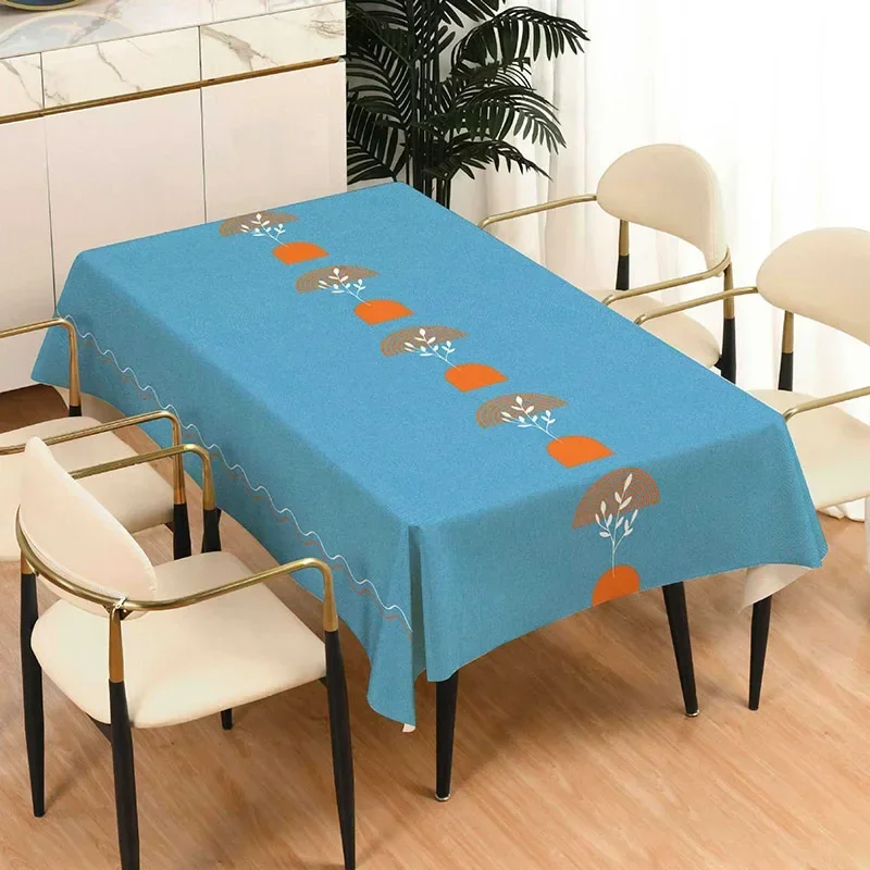New Fashion Non-Slip Pu Tablecloth Waterproof Heat-Insulating and Soft Table Mat Comfortable Easy-Care Dining Table Decoration