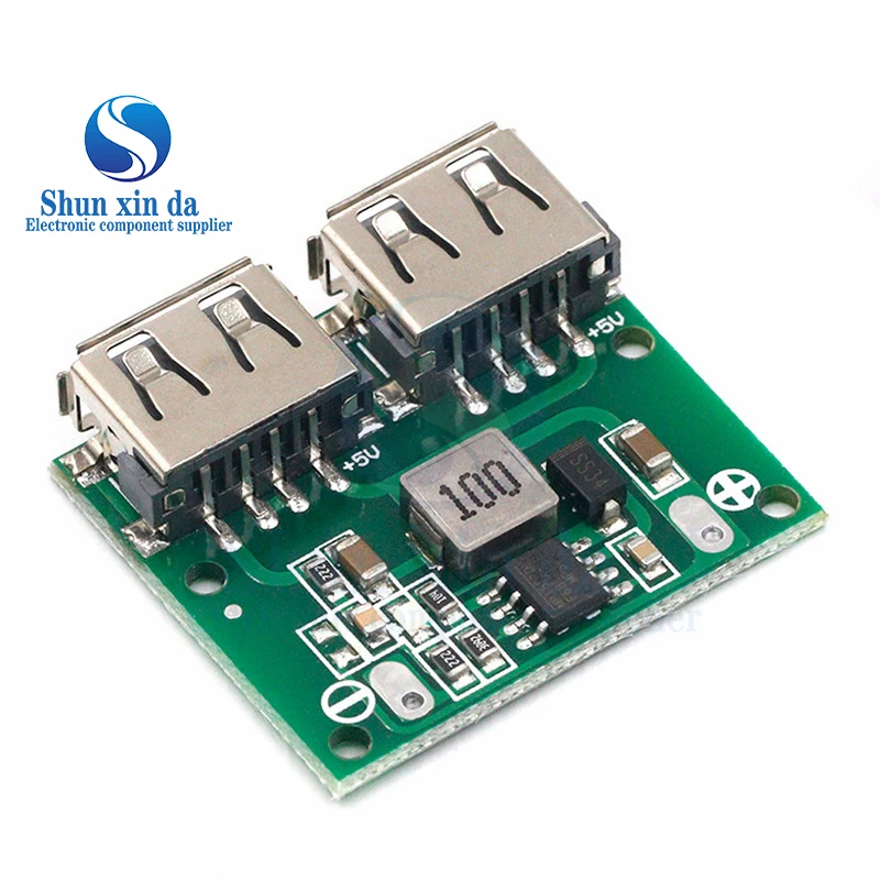 9V 12V 24V to 5V DC-DC Step Down Charger Power Module Dual USB Output Buck Voltage Board 3A Car Charge Charging Regulator 6-26V