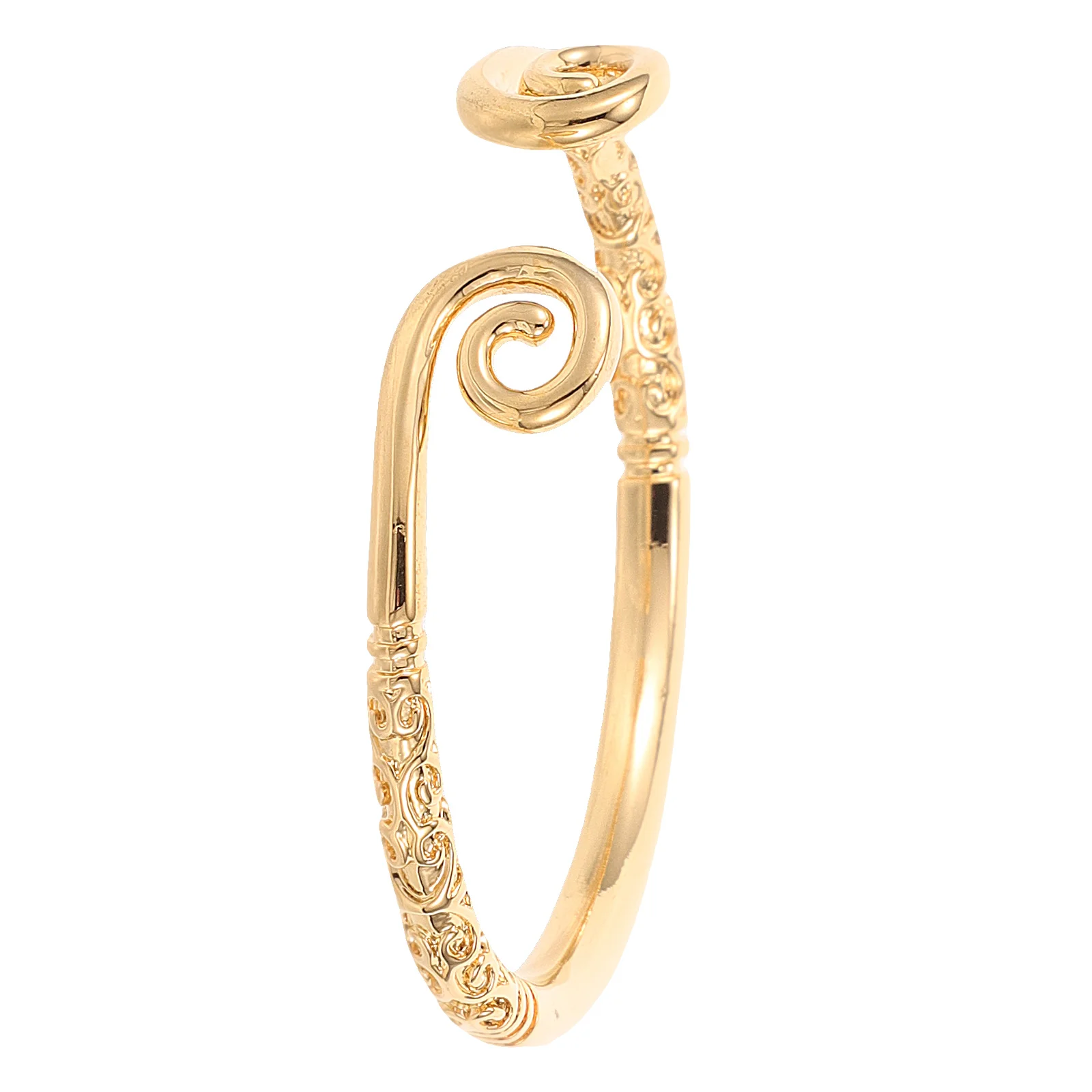 

Retro Chinese Style Gold Plated Wukong Bracelet Wire Bangle Black Jewelry Adjustable Fit Embossed Details Statement