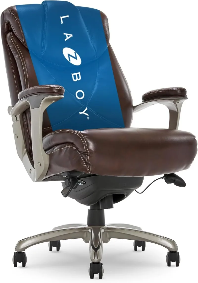 Executive Chair with AIR Lumbar Technology and Memory Foam Cushions, Ergonomic Design for Office Space, Brown