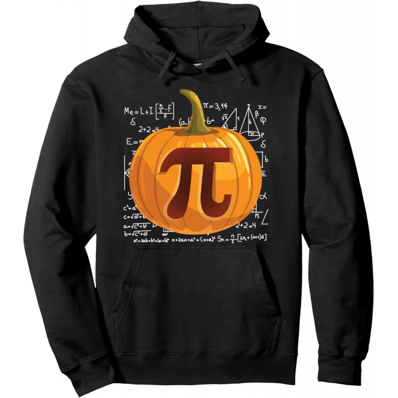 Halloween Thanksgiving Pumpkin Pie Math Shirt Fun Pi Pullover Men's and Women's Hoodies
