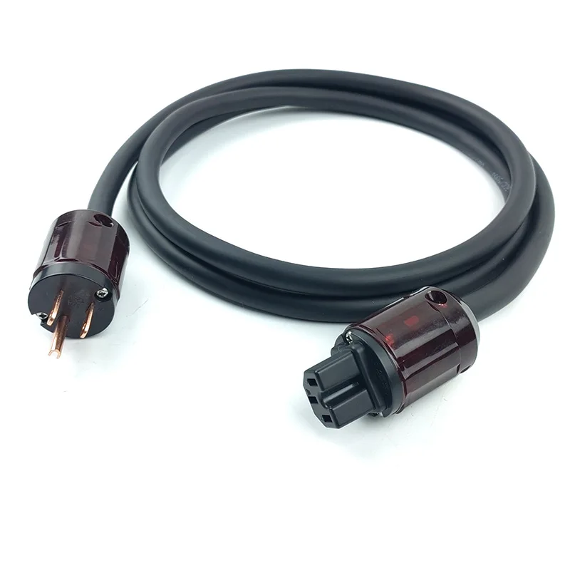 

HiFi Pure Copper Audio Power Cord American Standard GB CD Amplifier Power Cable with Gallbladder Filter Audio & Video Cable