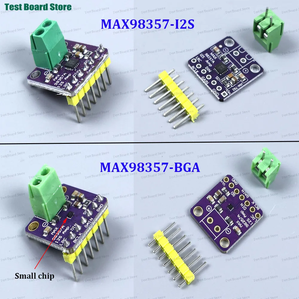 1/2/5pcs MAX98357 I2S BGA Audio Amplifier Module DAC 3W Class D I2S DAC Module Filterless Amp for ESP32 ESP8266 Raspberry Pi