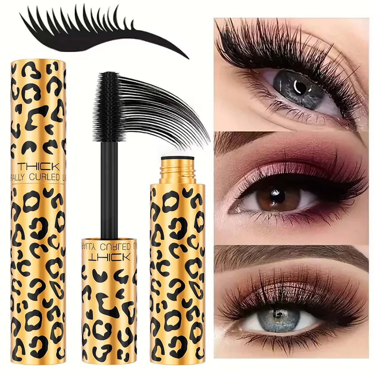 A Waterproof, Easy-To- Mascara with Leopard Print That Lengthens, Curls, And Provides a Voluminous, Thick Look Without Smudging