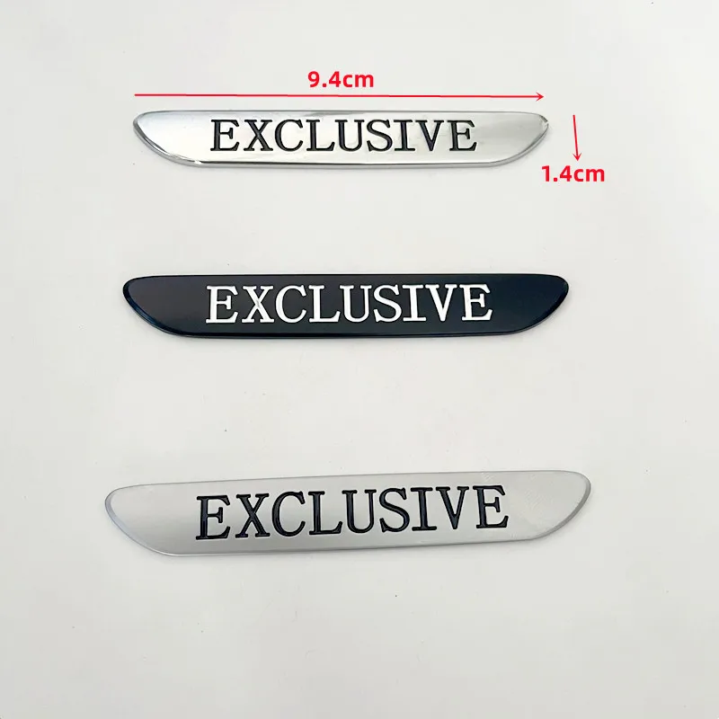 3D Metal Exclusive Logo Car Fender Side Emblem Badge Decal For Mercedes Benz C180 W205 EXCLUSIVE Sticker Accessories