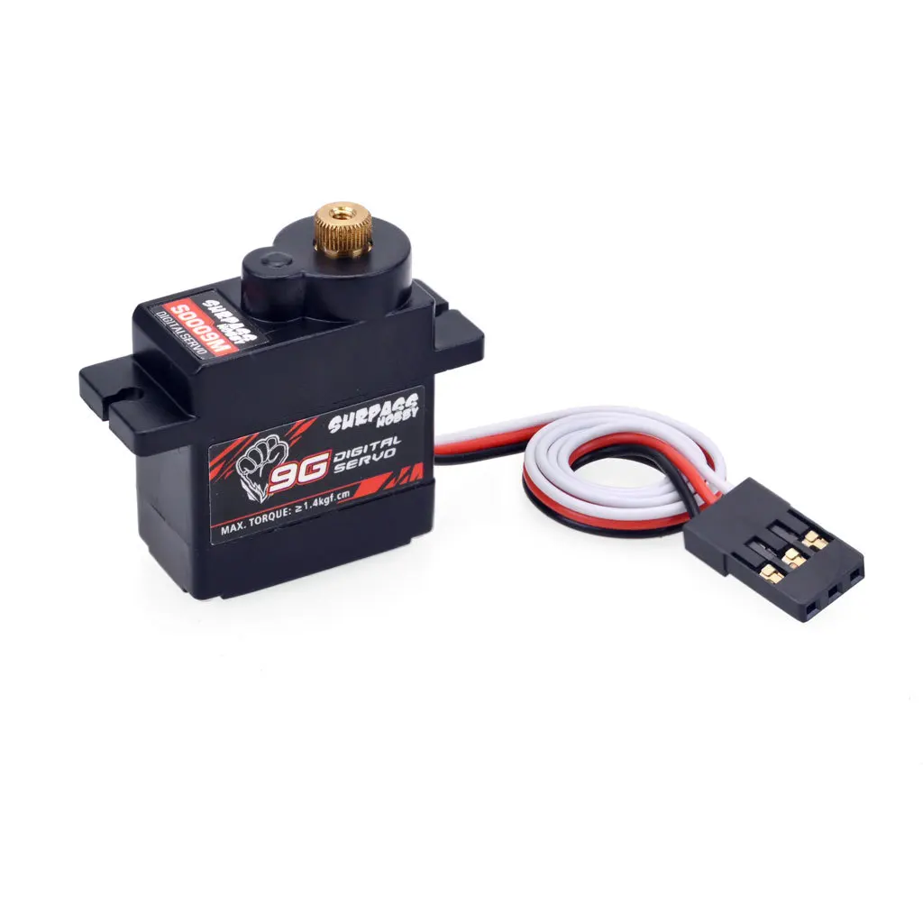 5 pçs surpass hobby s0025m metal engrenagem servo digital 4.3g 9g 17g 25g para 1/10 rc barco carro avião asa fixa drone robô peças