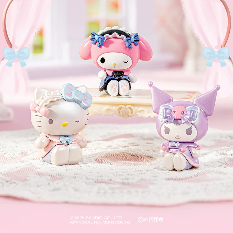 산리오 캐릭터 블라인드 박스 장난감 스위트 버즈 걸즈 큐트 빈즈 마이 멜로디 헬로 키티 쿠로미 인형 선물 장난감 수집 장식품