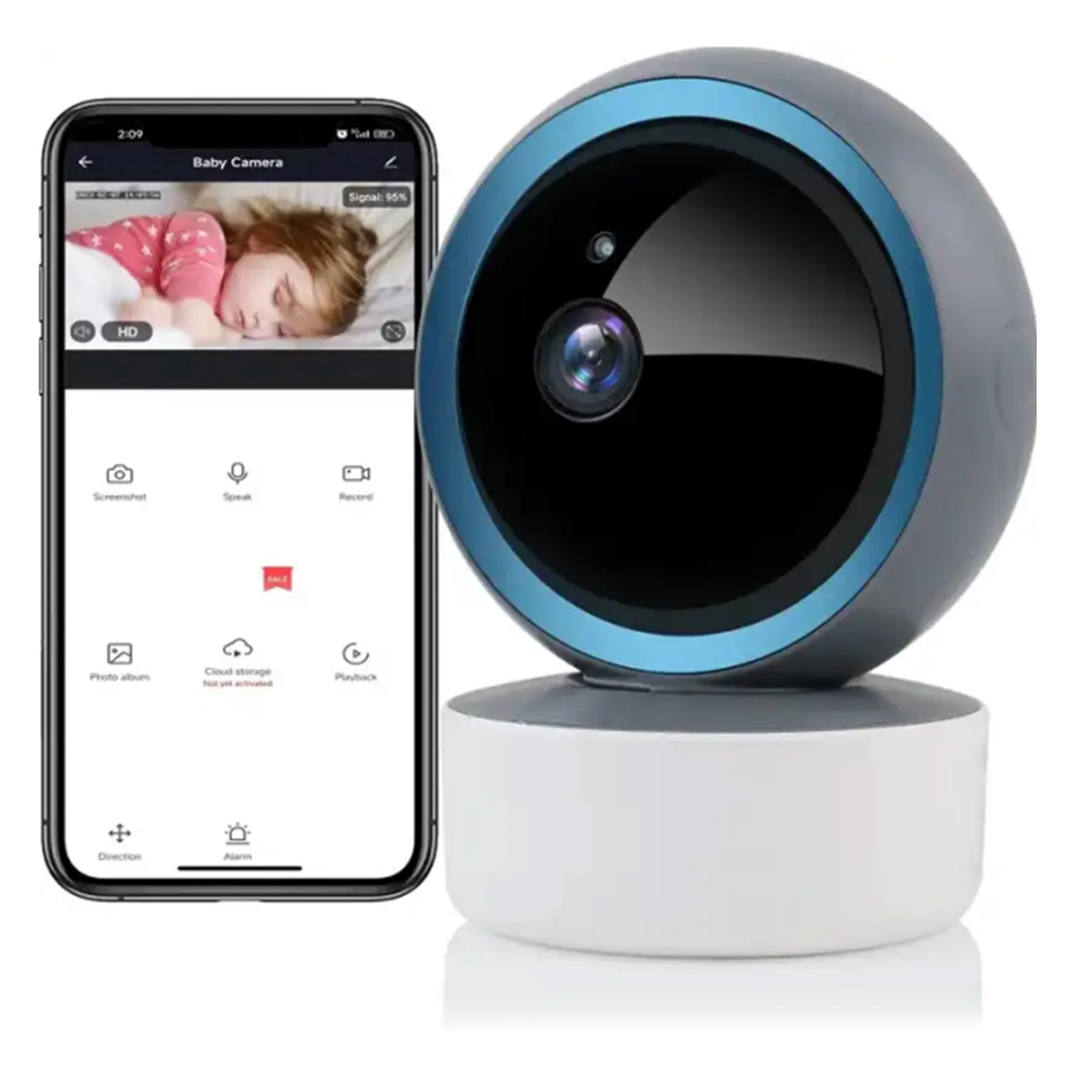 Telecamera per animali domestici con citofono bidirezionale Telecamera interna Smart Motion Sense per la sicurezza domestica Telecamera per cani WIFI con PTZ 355 °   Fotocamera da tiro