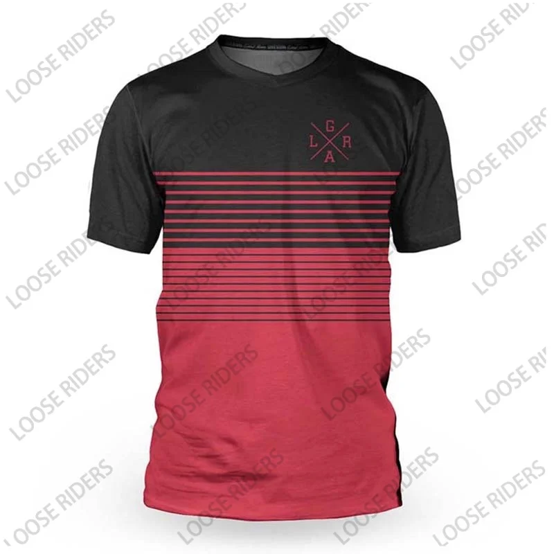 2025 سلسلة جديدة فضفاضة متسابق قميص دراجة نارية سباق المتحمسين تي شيرت الرجال والنساء دراجة دراجة خارجية الملابس