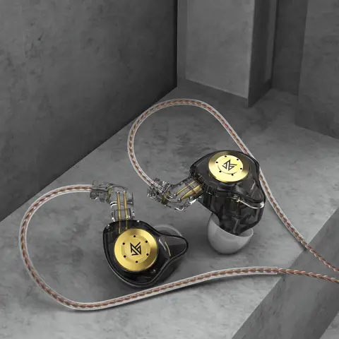 KZ EDX Pro 금속 유선 이어폰 마이크 스포츠 음악 DJ 소음 차단 HiFi 헤드셋이 포함된 이어폰 모니터 헤드폰의 베이스 이어버드