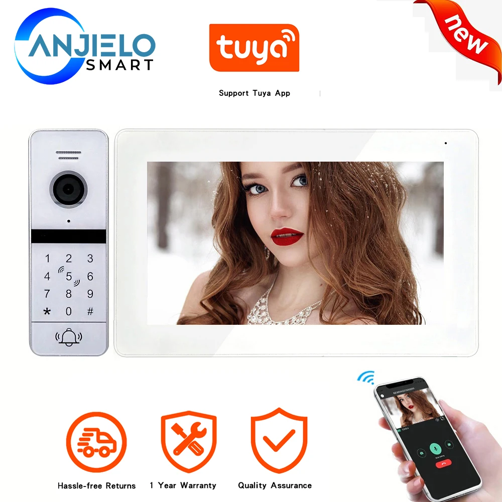 

Tuya 7'' 1080P Video Intercom Video Door Bell Camera Wifi Doorphone Doorbell Portero Night Vision Wide Angle for Home Security