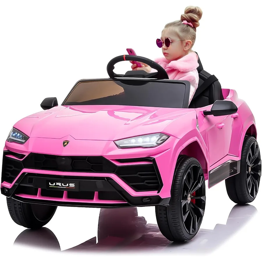 

Электромобиль Lamborghini 12В для детей с лицензией, с пультом управления, максимальная скорость 2.5 миль/ч, LED-подсветка, музыкальные проигрыватели, запираемые двери