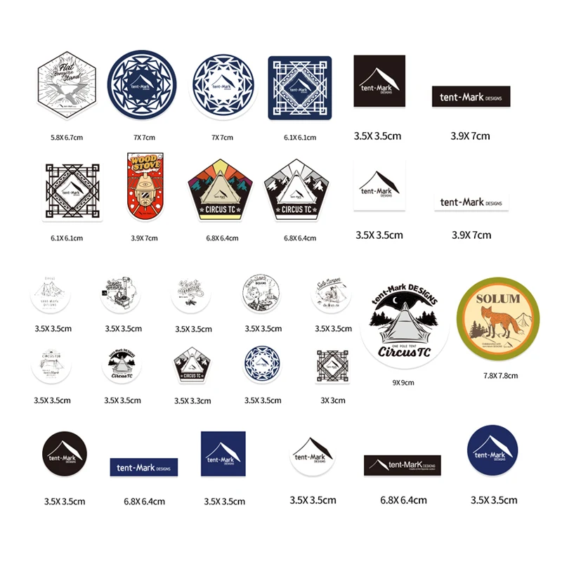 40 Pcs/Set Laptop Stickers Decals Outdoor Brand Logo Camping PVC Pegatinas For Cellphone Car Skateboard Motor Decorate