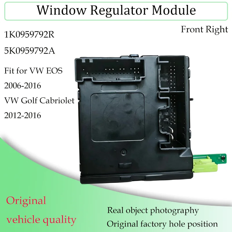 Raamheffermotor met OE 5K0959792A, 5K0959793A, 1Q0959701H/F, 1Q0959702H/F, compatibel met de nieuwe VW Golf Cabriolet en VW EOS.