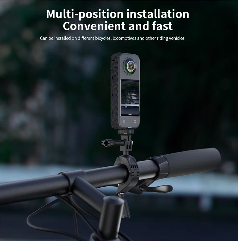 STARTRC Reithalterung für Insta360 X5 X4 X3 Ace Pro 2/GoPro Fahrradgriff Fester Halter Fahrradhalterung Clip Kamerazubehör