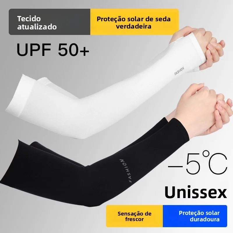 ice-silk-arm-protector-lightweight-summer-sun-protection-men's-style-bicycle-riding-gloves-elbow-pads-cool-sleeve-covers