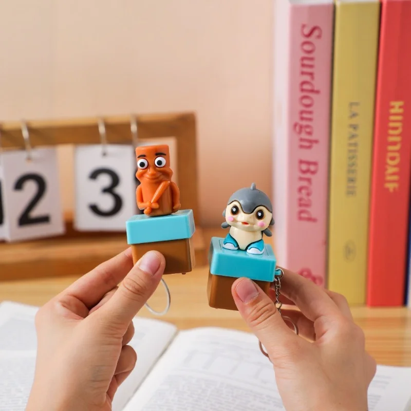 Italian Brainrot Figure Keychain Tung Tung Tung Sahur Vioce Luminous Button Toy Tralalero Tralala Keyring Pendant DeskDecor Gift - view 5