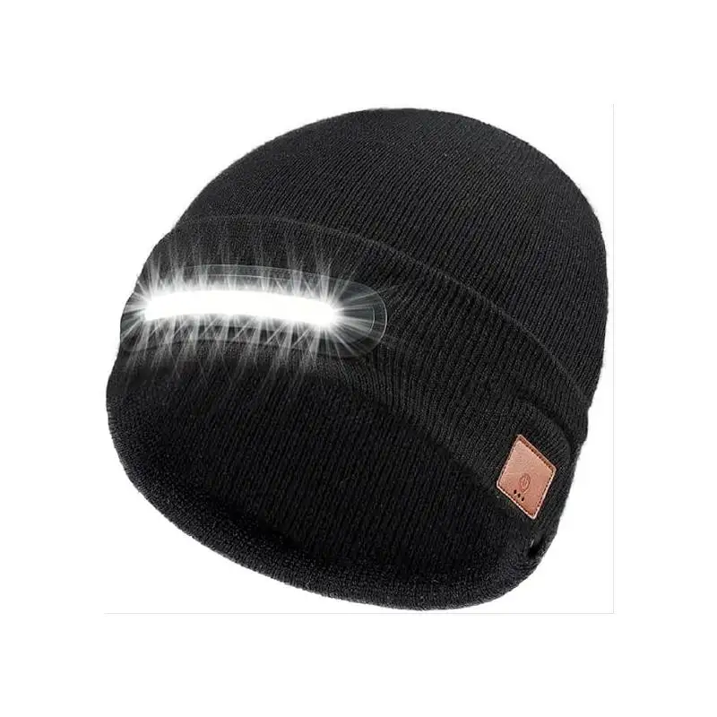 

Светодиодная шапка с подсветкой, унисекс, USB перезаряжаемая налобная шапка-фонарик, шапка-бини для мужчин и женщин