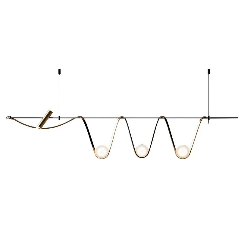 Modern Minimalist Led Chandelier Nordic Creative Chandelier Minimalist Linear Store Chandelier Glass Luxury Light