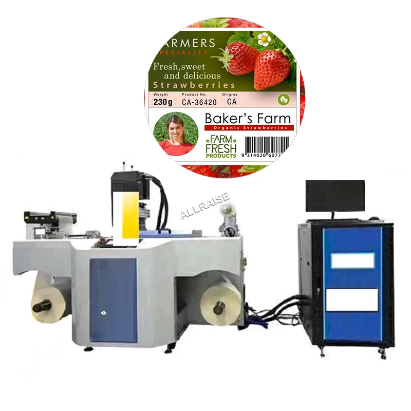Automatic roll-to-roll digital color Uv self-adhesive label printing machine roll label inkjet printer self-adhesive label print