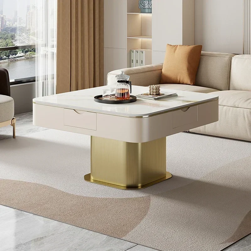Mahjong Table Coffee Table Three-Purpose Multifunctional Electric Lifting