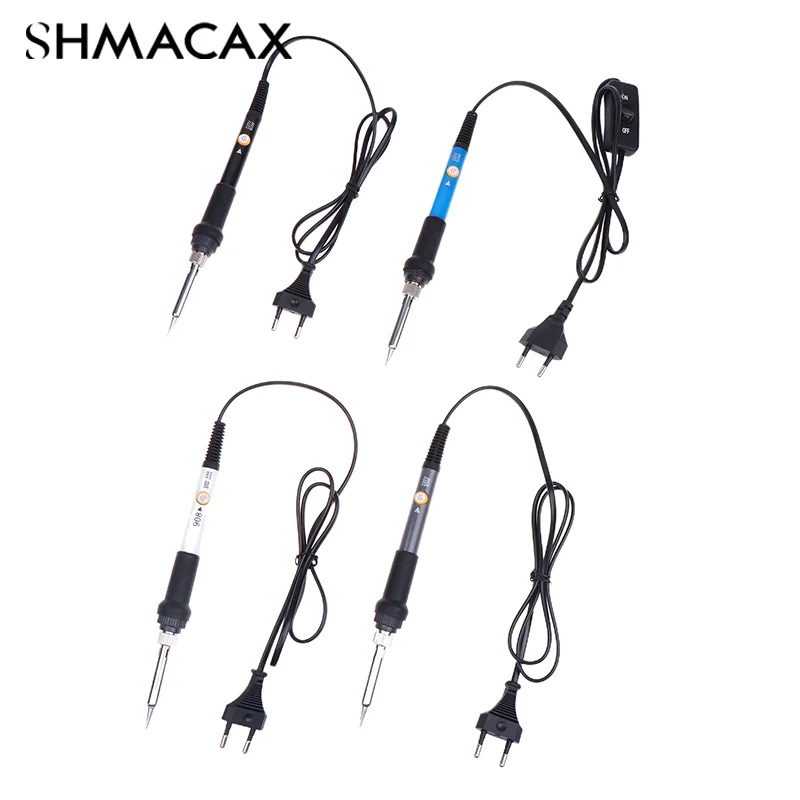 Mini Soldering Iron Adjustable Temperature Electric Solder Iron Rework Station Mini Handle Heat Pencil Welding Repair Tools 60W