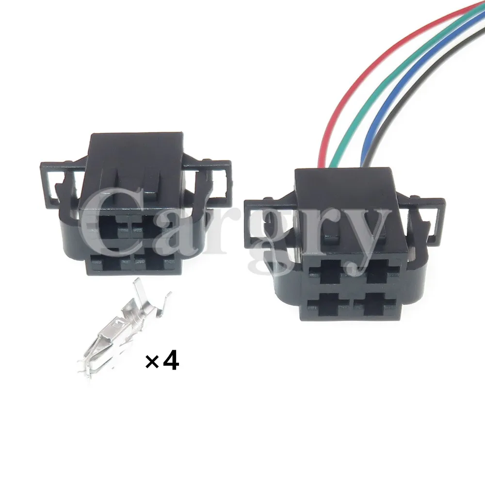 1 Set 4P 6.3 Series 1J0972772 Automotive Large Current Plastic Housing Cable Connector AC Assembly 1J0 972 772 For VW Audi