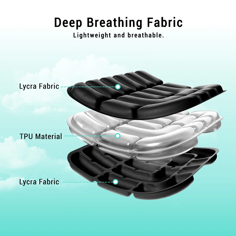 3D Pressure Relief Air Cushion - Office Chair Car Seat Cushion, Back Support Pad for Desk, Chair, Wheelchair, Adjustable