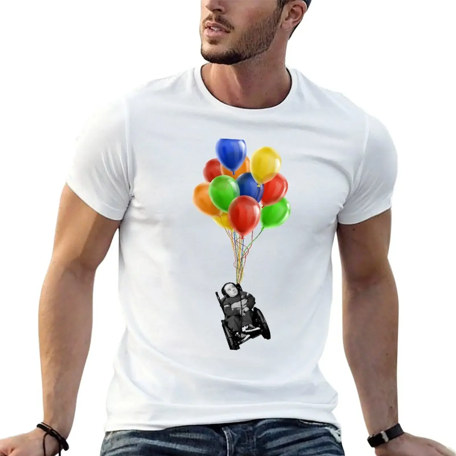 Special and funny Tshirt Eric the Actor Flying with Balloons T-shirt Aesthetic clothing summer clothes Blouse mens workout shirt