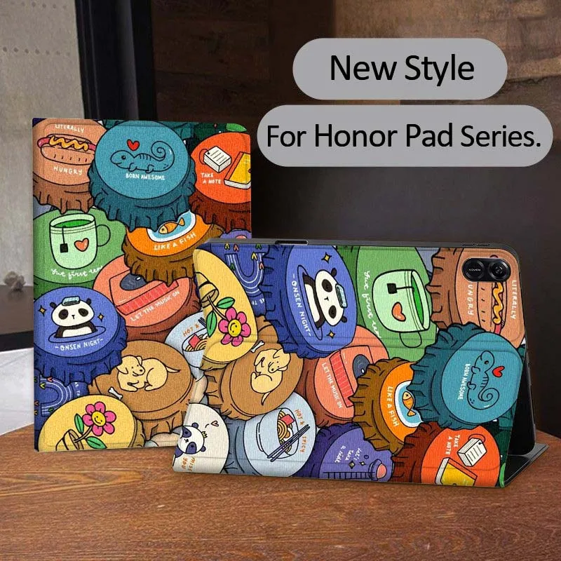 

Bottle Cap Creative Pattern For Honor Magic Pad 6 7 X8 V6 V7 Pro V8 X9 8 V8 9 13 X8a 2 V9 GT X9a X9 GT2 13.3 Inch Tablet Case