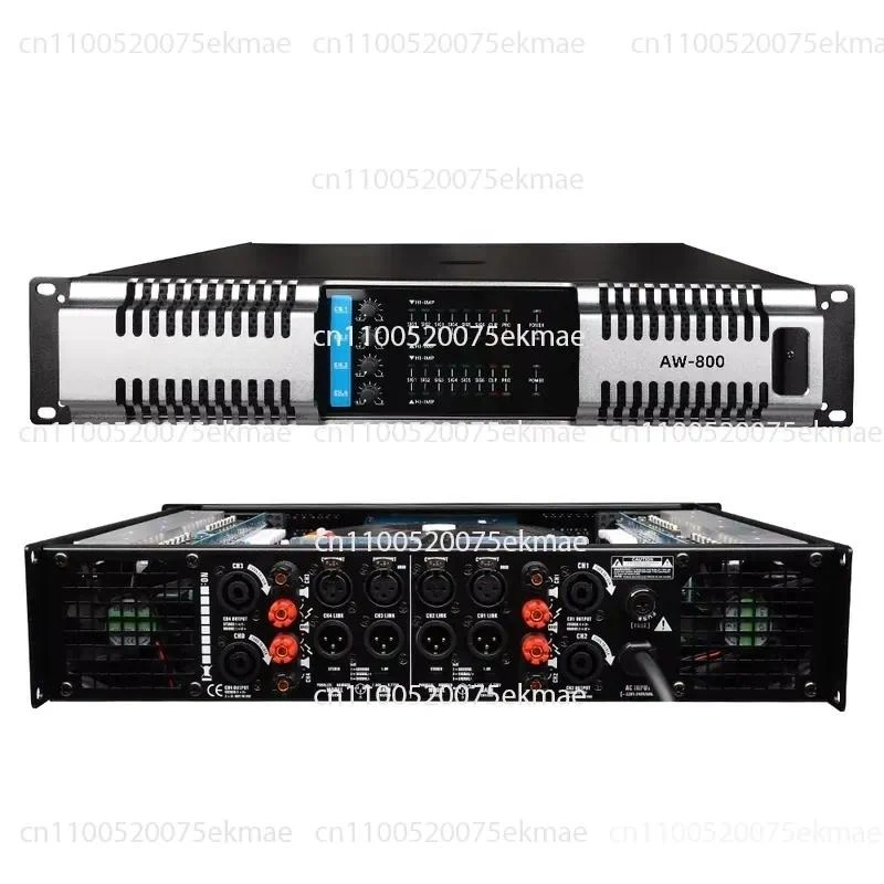 AW800 Power Amplifier System 4-Channel Audio Amplifier 800W 8 1600W 4 Ohm 2400W 2 Ohm Power Amplifier for Stage