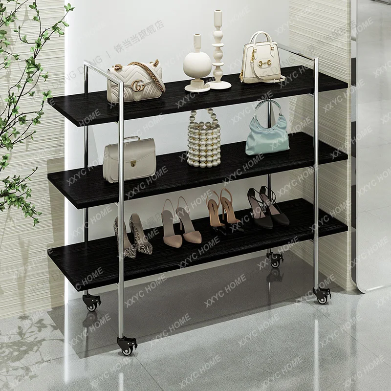 Bag Display Rack Clothing Store Stainless Steel Floor Shelf Floor Special Shelf Women's Clothing Store Shoe Display Rack