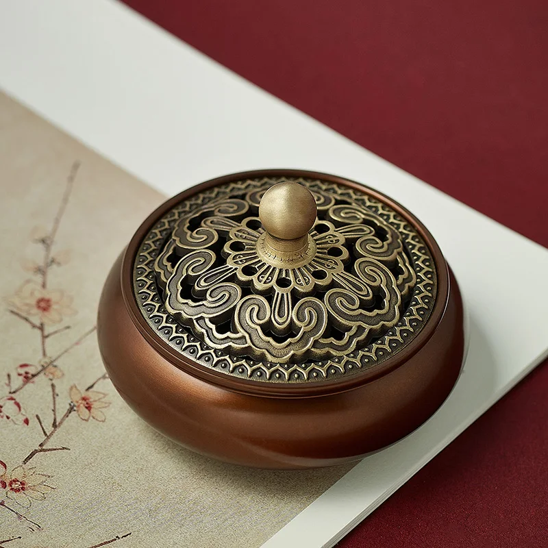 Mini Aroma Incense Burner Box Aesthetic Portable Copper Creative Incense Holder Spiritual Encens Bruleur Decoration Zen CC50XL