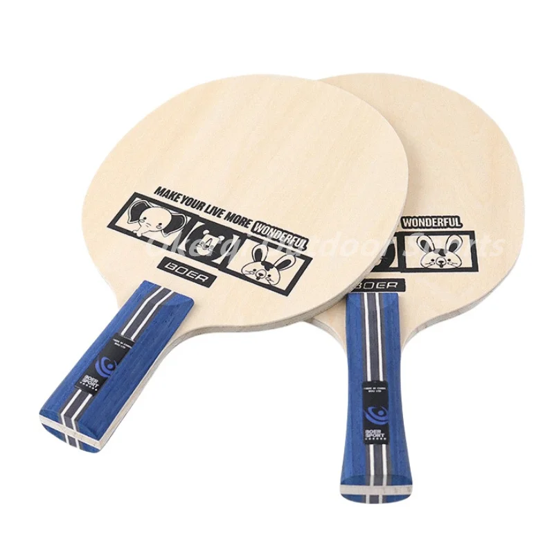 1PC 5-Ply Wood Table Tennis Blade Entry Level Table Tennis Racket Base for Children Kids Students Ping Pong Training Blade