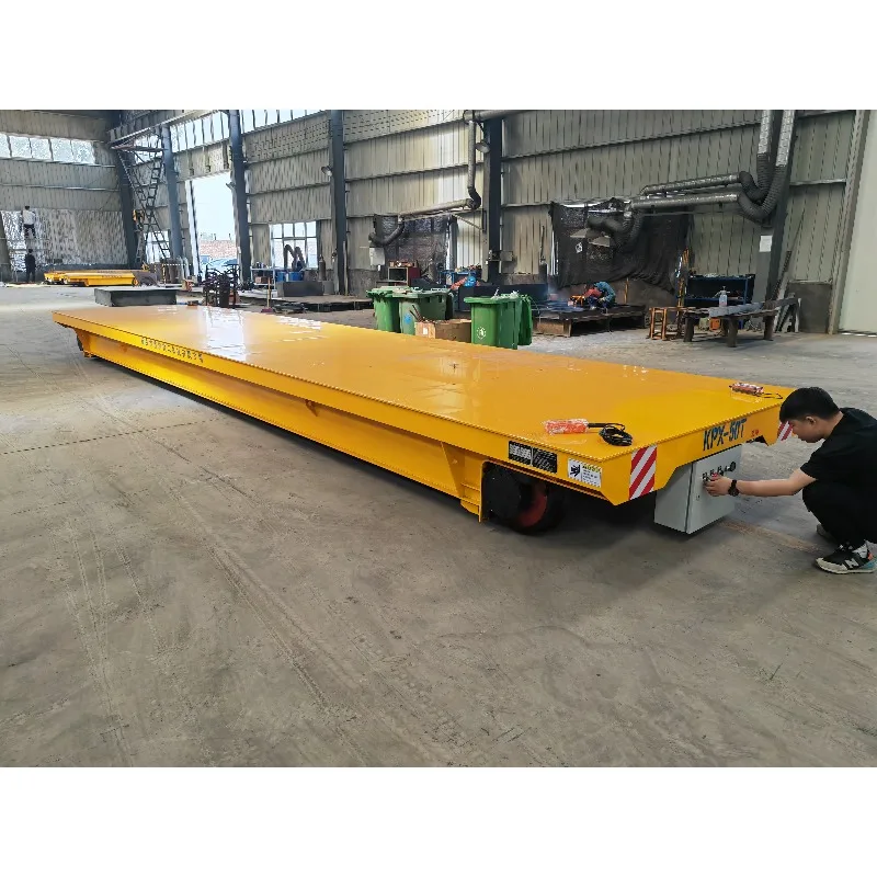 New Heavy Duty 50t Steel Automated Guided Motor Drive Shuttle Cart Rail-Mounted Transfer Vehicle for Mining Restaurant