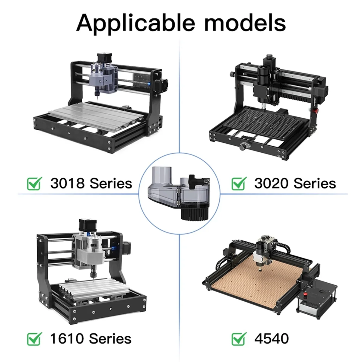 AT53 CNC ฝุ่นทําความสะอาด 45 มม.แปรงฝุ่นสําหรับ 3018 Series CNC Router/CNC เครื่องแกนมอเตอร์งานไม้เครื่องมือ