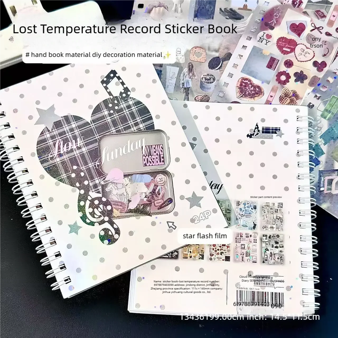 novo-livro-de-adesivos-tematico-hipotermia-filme-de-corte-de-bordas-estilo-ins-material-de-decoracao-diy-de-alto-valor-com-efeito-laser-estrela-para-diario-agenda