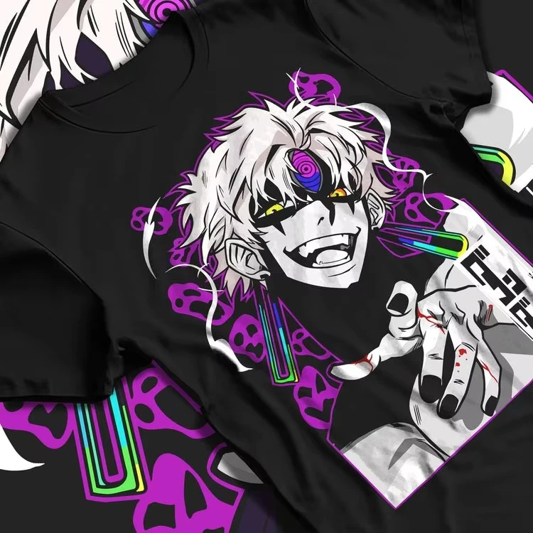 Dandadan 2026 Main Cast Group Anime T-Shirt Pink Gradient Collage Print Oversized Single Sided Tee Top Retro Streetwear Hot Sale