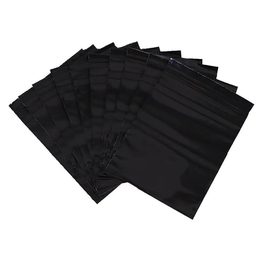 50pcs-100pcs /lot Packing Bags Pe Plastic 9x13cm~24x36cm  Size Black Color bag for tools gift