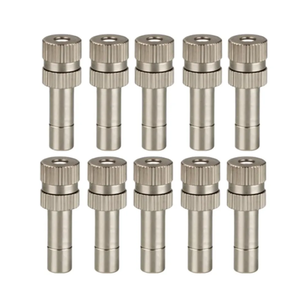1For 0pcs Two Stage Atomizing Nozzles For 0.6mm for Outdoor Mist Cooling Systems Garden Patio Lawn Landscaping