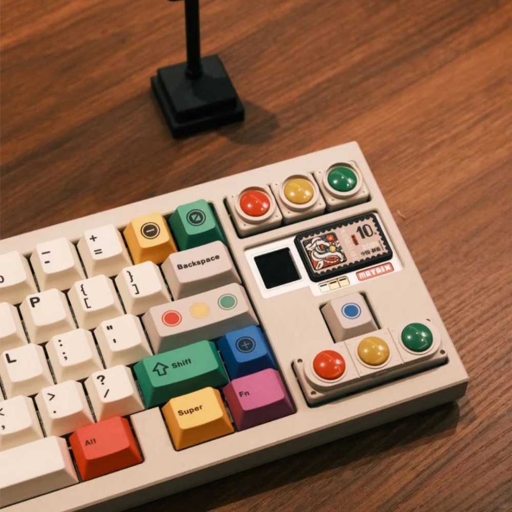 สัญญาณไฟจราจร Artisan Keycap อลูมิเนียมที่กําหนดเอง Retro ส่วนบุคคลคีย์บอร์ดหมวก Gaming KeyCap สําหรับคีย์บอร์ดอุปกรณ์เสริม
