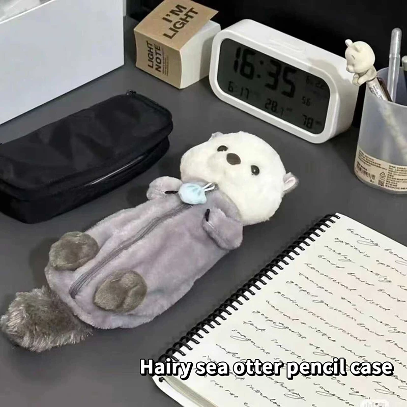 INS الكرتون أفخم حقيبة أقلام رصاص الإبداعية البحر قضاعة الشكل سعة كبيرة مقلمة لطيف المخملية مقلمة طالب القرطاسية  #2