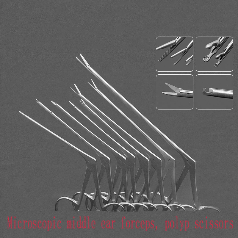 

Professional ear picking forceps, middle ear forceps, ear microsurgical forceps, size wheat head, hammer bone polyp, ear wax, ce