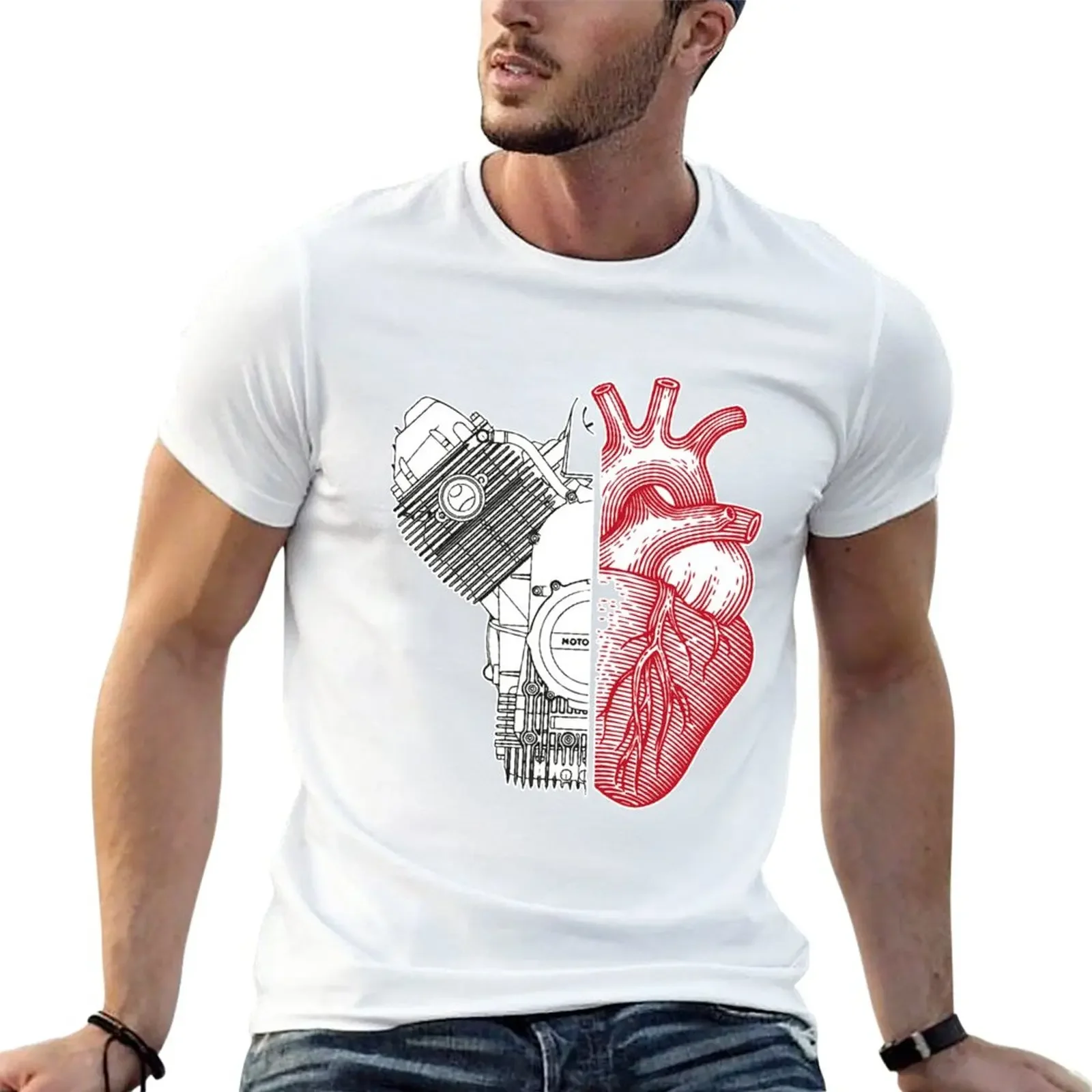 Ho un cuore bicilindrico 5 T-Shirt funnys shirts graphic tees sublime mens white t shirts