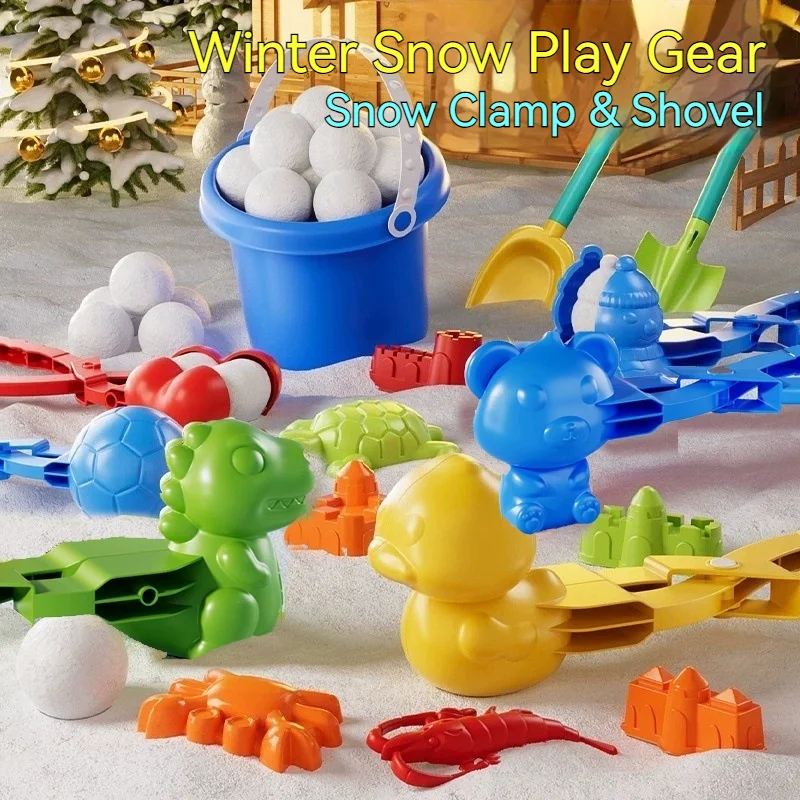 Kit modello di clip da neve invernale Giocattoli Anime Cartoon Merchandise Combattimenti di palle di neve Facile da usare Kawaii Squisito regalo di puzzle all'ingrosso