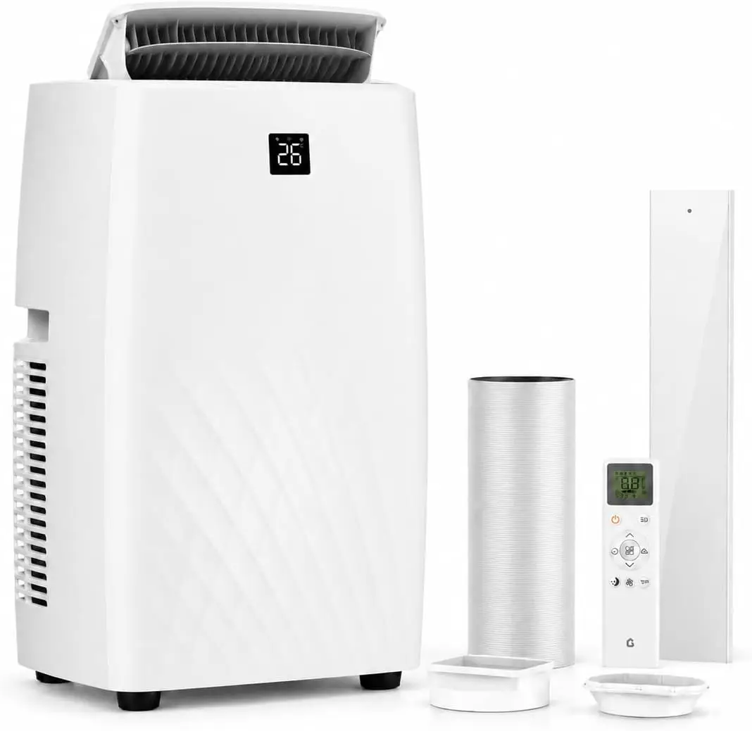 14000 BTU Portable Air Conditioners, 4-in-1 AC Unit with Cooling, Fan, Dehumidifier and Sleep Modes, for Rooms Up to 750 Sq.Ft,