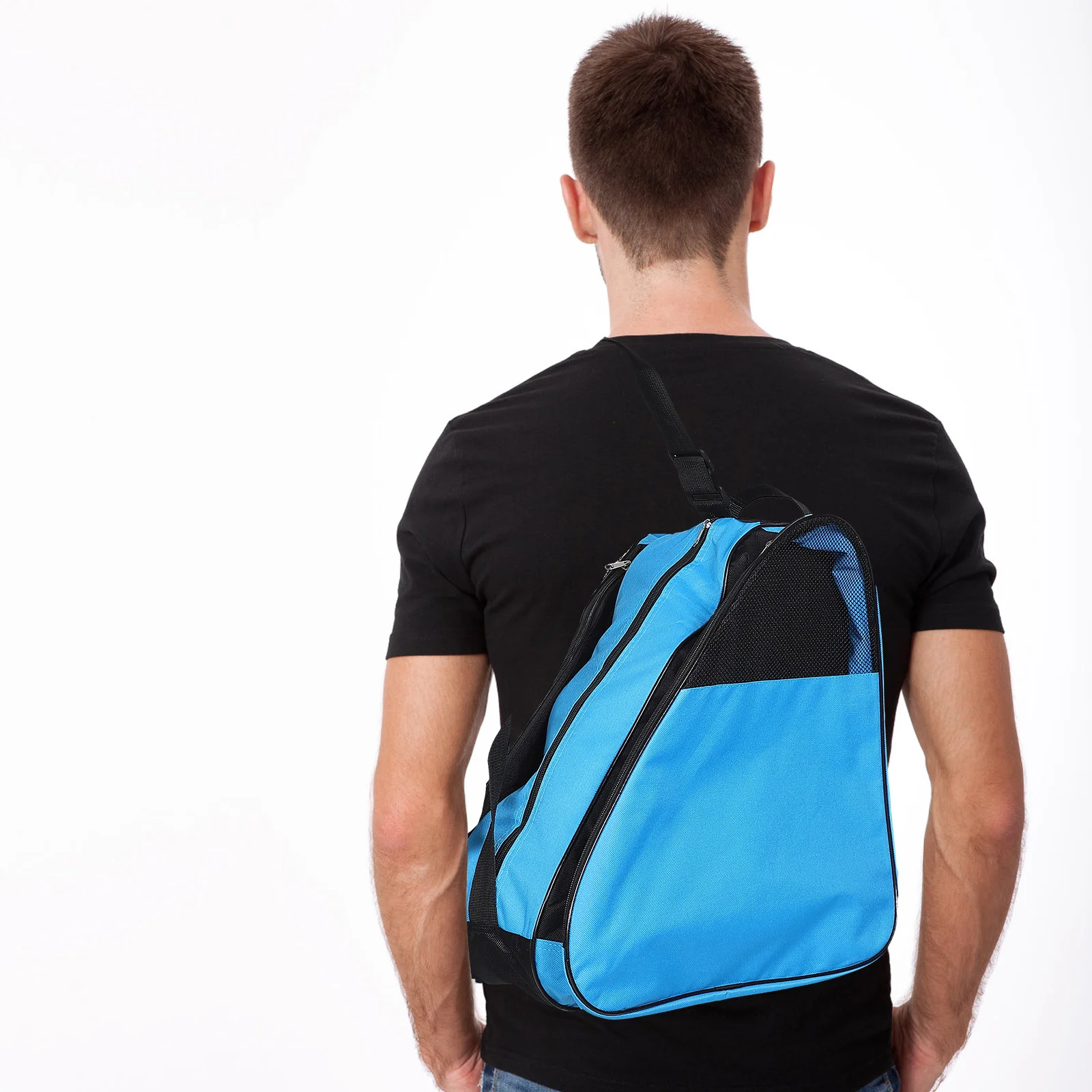 

Roller Skates Bag Large Capacity Multi-Functional Adjustable Strap Inline Skate Backpack For Women Men Skating Shoe Pouch Roller