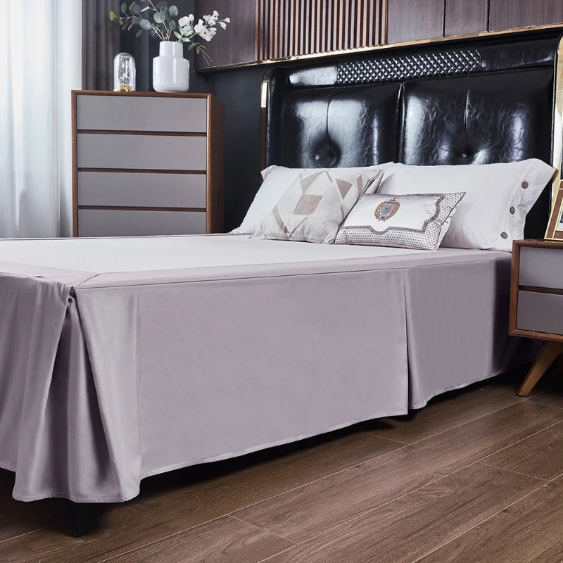 Wrap Around 3 Sided Bed Skirt Easy Fit Elastic Dust Ruffle Bed Frame Cover 38cm Drop Conceal Under Bed Storage Furniture Decor